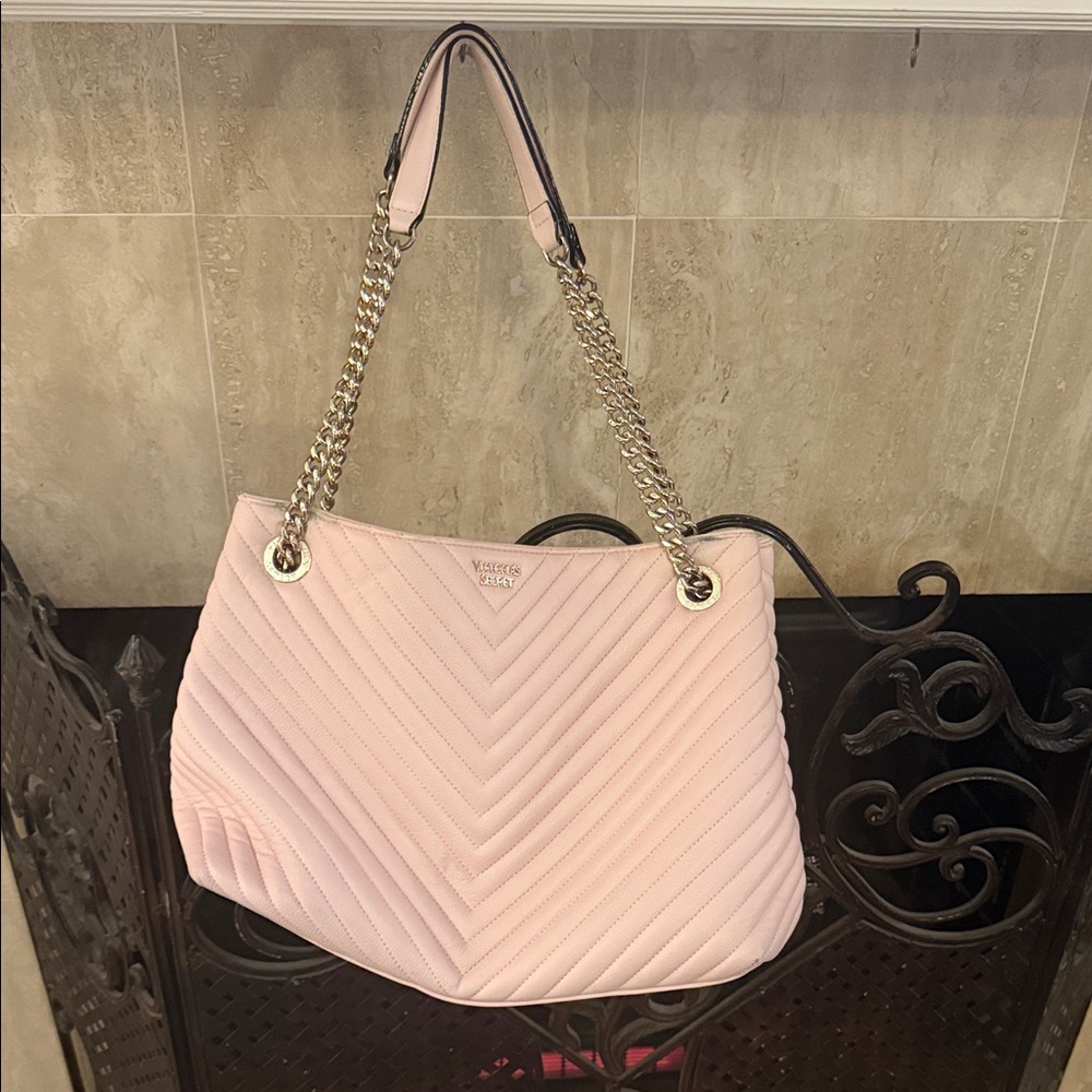 Victoria’s Secret  Light Pink quilted Chevron Shoulder Bag